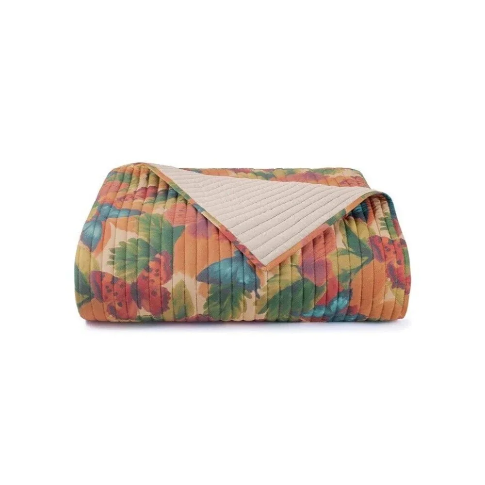 Patricia Nash Watercolor Butterfly Quit‎ And Sham 3 Piece Set Multicolor
